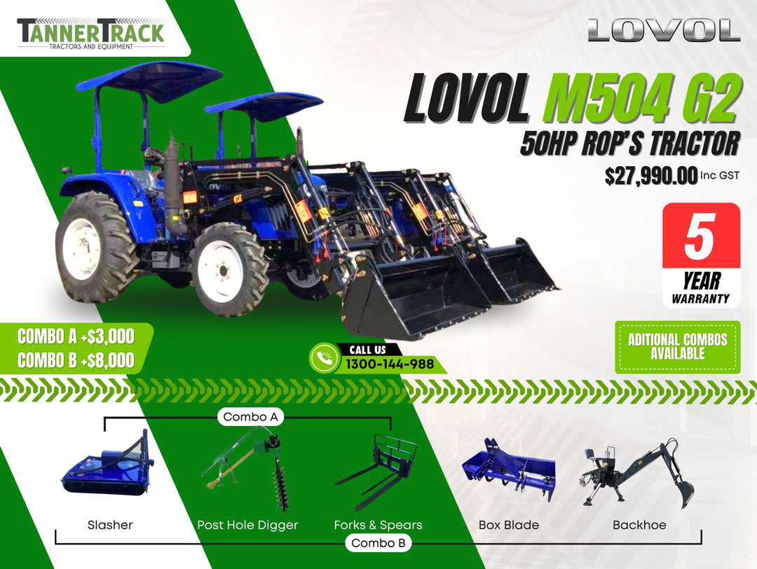 LOVOL M504 TB-1, 50hp Rops with 4in1 Loader