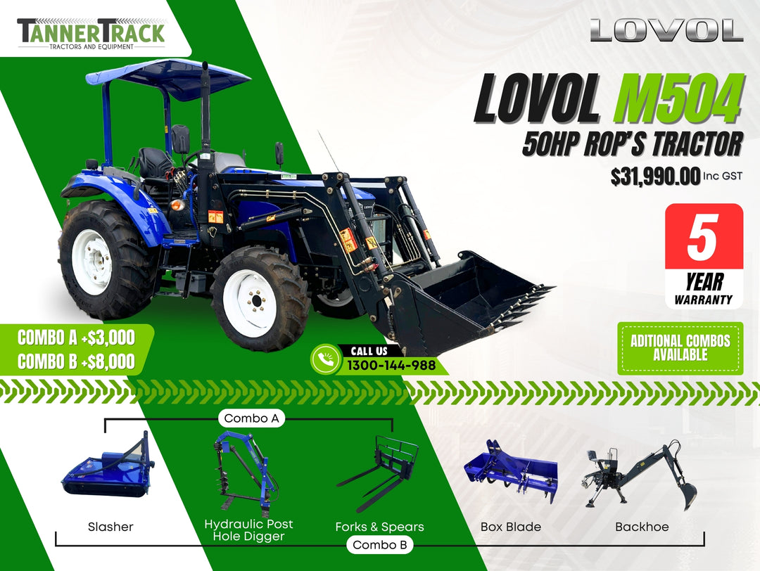 Lovol M504 TB-1, 50hp Rop's Tractor