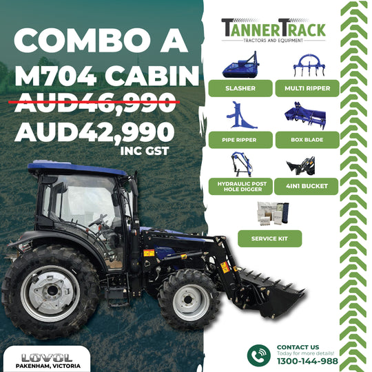 LOVOL M704 TB-3, 65hp Cabin Tractor with Front End Loader