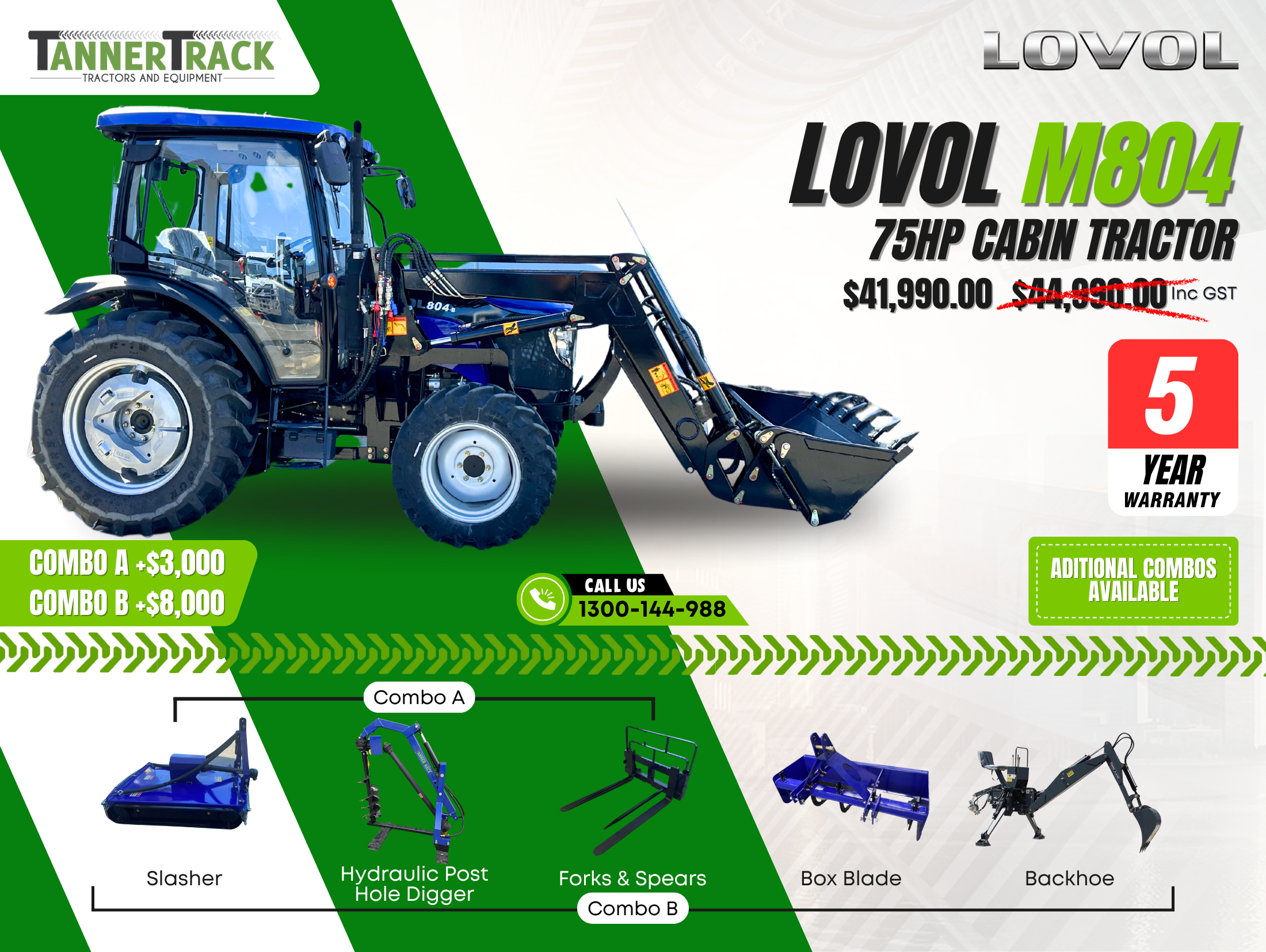 LOVOL M804 TB-3, 75hp Cabin