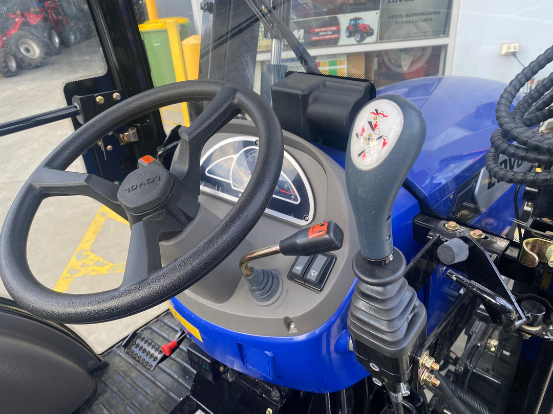 LOVOL M404 TE, 40hp Cabin Tractor with 4in1 Front Loader